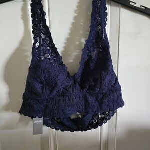Aerie Navy Lace Bralette